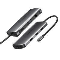 Adaptor multifunctional USB-C, Ugreen 10in1, Gri