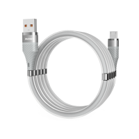 Cablu de date Dudao L1xsM, USB - Micro-USB, Suport organizare magnetic, 1m, Gri
