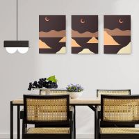 Set 3 tablouri Boho minimalism peisaj - Dimensiune multicanvas: 3 tablouri 50x70 cm