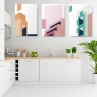 Set 3 tablouri arhitectura moderna minimalista - Dimensiune multicanvas: 3 tablouri 30x45 cm