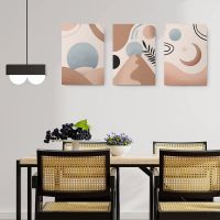 Set 3 tablouri Boho peisaje abstracte - Dimensiune multicanvas: 3 tablouri 80x120 cm