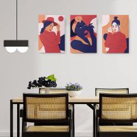 Set 3 tablouri femei multicanvas - Dimensiune multicanvas: 3 tablouri 80x120 cm