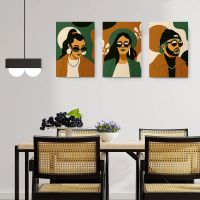 Set 3 tablouri minimalist portrete femei barbat - Dimensiune multicanvas: 3 tablouri 80x120 cm