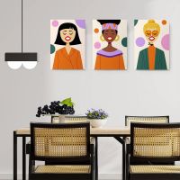 Set 3 tablouri portrete femei multicanvas - Dimensiune multicanvas: 3 tablouri 30x45 cm