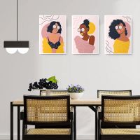 Set 3 tablouri portrete femei multicanvas - Dimensiune multicanvas: 3 tablouri 40x60 cm