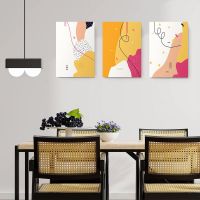 Set 3 tablouri forme abstracte multicanvas - Dimensiune multicanvas: 3 tablouri 80x120 cm