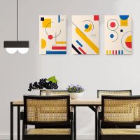 Set 3 tablouri minimaliste forme geometrice abstracte - Dimensiune multicanvas: 3 tablouri 30x45 cm
