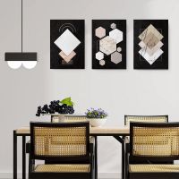 Set 3 tablouri minimaliste forme geometrice - Dimensiune multicanvas: 3 tablouri 80x120 cm