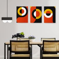 Set 3 tablouri minimaliste forme geometrice - Dimensiune multicanvas: 3 tablouri 80x120 cm