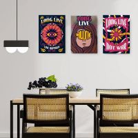 Set 3 tablouri muzica long live not war stil hippie - Dimensiune multicanvas: 3 tablouri 80x120 cm