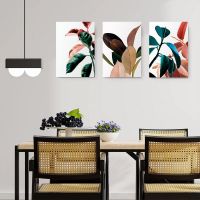 Set 3 tablouri plante multicanvas - Dimensiune multicanvas: 3 tablouri 30x45 cm