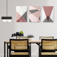 Set 3 tablouri forme geometrice abstracte - Dimensiune multicanvas: 3 tablouri 80x120 cm
