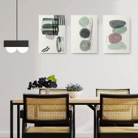 Set 3 tablouri Boho minimalism forme abstracte - Dimensiune multicanvas: 3 tablouri 30x45 cm