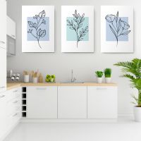 Set 3 tablouri plante variate - Dimensiune multicanvas: 3 tablouri 30x45 cm