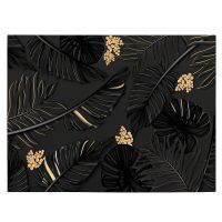 Frunze tropicale cu auriu tablou - Material produs:: Poster pe hartie FARA RAMA, Dimensiunea:: 60x80 cm