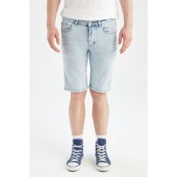 Bermude skinny din denim cu 5 buzunare