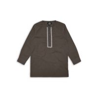 Bluza cu fenta cu nasturi si broderie