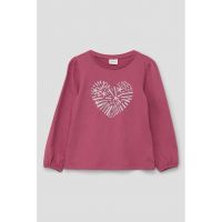 Bluza de bumbac cu imprimeu inima