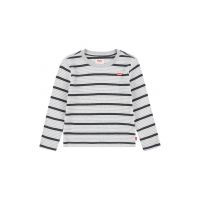 Bluza cu decolteu la baza gatului si model in dungi