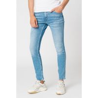 Blugi skinny cu aspect decolorat