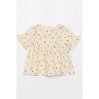 Bluza cu imprimeu grafic si maneci scurte