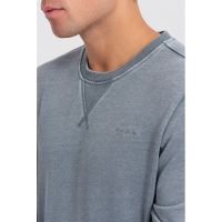 Bluza de trening cu decolteu la baza gatului si model uni