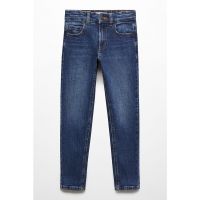 Blugi slim fit cu aspect decolorat