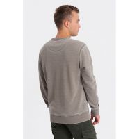 Bluza de trening cu decolteu la baza gatului si model uni