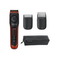 Aparat de tuns barba Virtuo Style - 6500 rpm - autonomie 120 min - pieptene ajustabil - indicator LED baterie - tehnologie autoascutire - Gri/Portocaliu