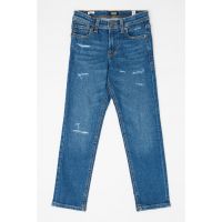 Blugi regular fit cu aspect decolorat
