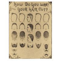 Barber Shop Tablou Haircut - Material produs:: Poster pe hartie FARA RAMA, Dimensiunea:: A1 59,4x84,1 cm