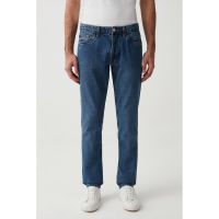 Blugi slim fit cu talie medie
