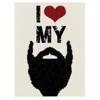 Barber Store Tablou I love my beard - Material produs:: Tablou canvas pe panza CU RAMA, Dimensiunea:: 60x80 cm