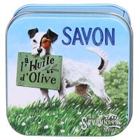 Sapun in cutie metalica - Chien Jack R | La Savonnerie de Nyons