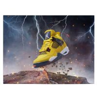 Jordan 4 retro tablou - Material produs:: Tablou canvas pe panza CU RAMA, Dimensiunea:: 80x120 cm