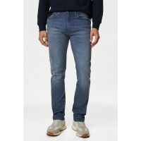 Blugi slim fit cu talie medie