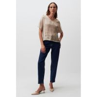 Bluza de satin cu decolteu in V