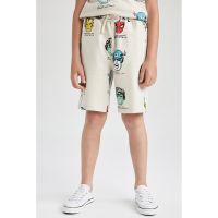 Pantaloni scurti de bumbac cu model grafic