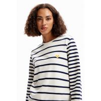 Bluza de trening din bumbac cu decolteu la baza gatului