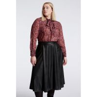 Bluza cu model floral si funda din panglici