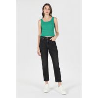 Blugi crop cu 5 buzunare