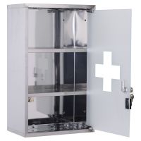 HOMCOM Dulap pentru Medicamente, din Inox, Ușor de Curățat, 50x30x18 cm, Argintiu | Aosom Romania