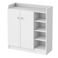 HOMCOM pantofar cu rafturi, 83x30x90cm, alb | Aosom Ro