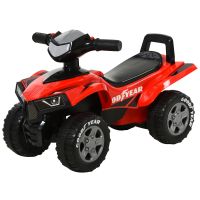 HOMCOM ATV Jucărie Licențiat GOODYEAR pentru Copii 18-36 Luni, cu Lumini și Sunete Reale, Roșu și Negru, 60x31x42cm | Aosom Romania