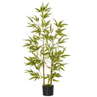 HOMCOM Bambus Artificial în Ghiveci, 120 cm, 336 Frunze, pentru Interior/Exterior | Aosom Romania