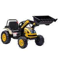HOMCOM Buldozer Electric Galben pentru Copii 3-5 Ani, Jucărie Interactivă cu Baterie 6V și Viteză Sigură | Aosom Romania
