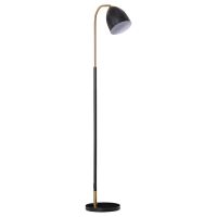 HOMCOM Lampă de Podea cu Cadru Metalic și Abajur Reglabil, Design Modern pentru Living sau Birou 43x28x160cm, Negru | Aosom Romania