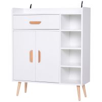 HOMCOM Mobilier Multifuncțional pentru Spații Mici, Design Compact și Modern, Ideal pentru Hol, 80x29.5x96cm, Alb | Aosom Romania
