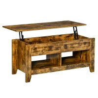 HOMCOM Măsuță de Cafea Elegantă cu Blat Rabatabil pentru Spațiu Suplimentar 105x50x49 cm Maro | Aosom Romania