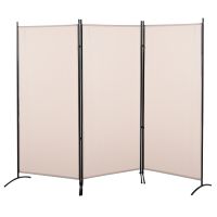HOMCOM paravan pliabil, 3 bucati, 253x50x182cm, bej | AOSOM RO